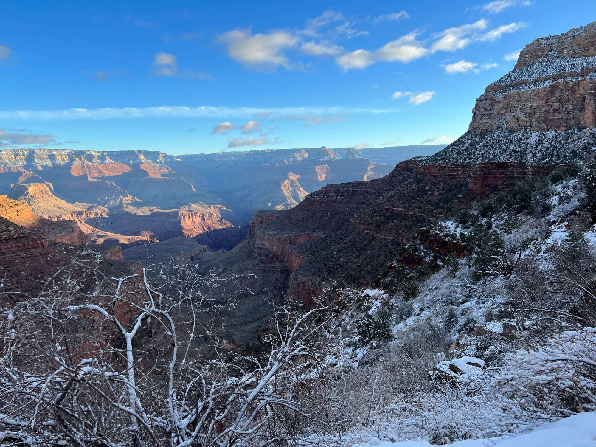 Grand Canyon with snow